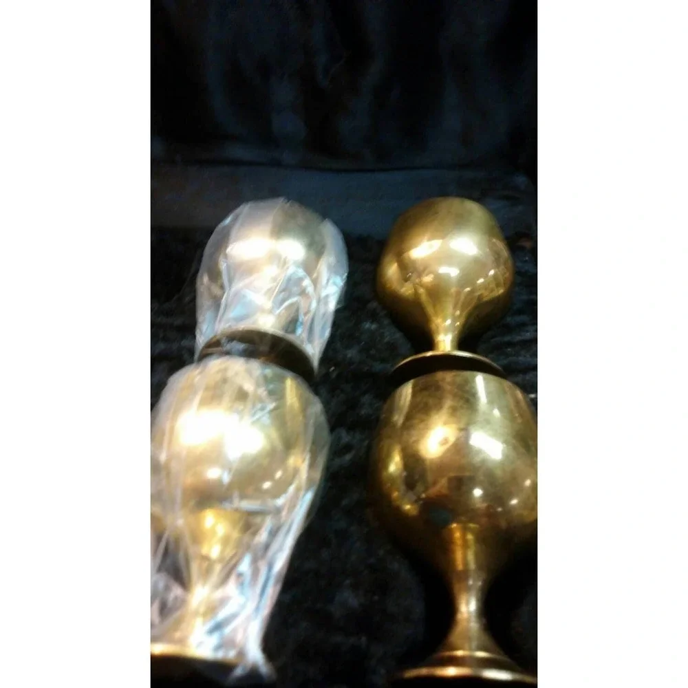 Brass cordial snifters, set of 4